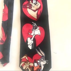 Vintage Valentines Looney Tunes Mania necktie
